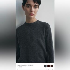 Zara Basic 100% Wool Sweater